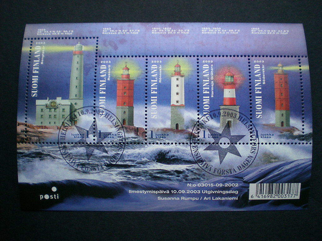 FDC-leimattu blokki Majakat - LaPe BL32 o