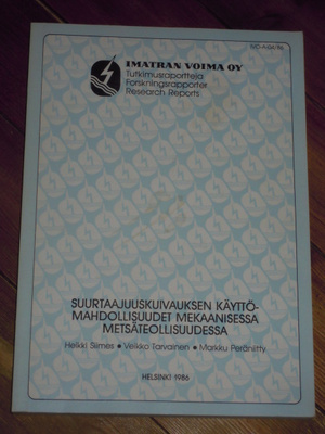 Suurtaajuuskuivauksen käyttömahdollisuudet mekaanisessa mets