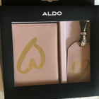 ALDO nude roosa ruusukulta luottokorttikotelo & nimilappu - pikkukuva 5