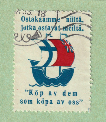 Kirjeensulkijamerkki vuodelta 1933