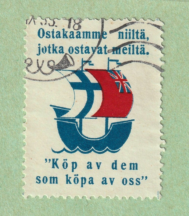Kirjeensulkijamerkki vuodelta 1933