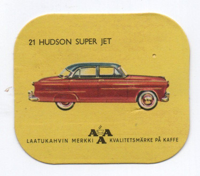 Kahvilappu AAA n:o 21   HUDSON SUPER JET