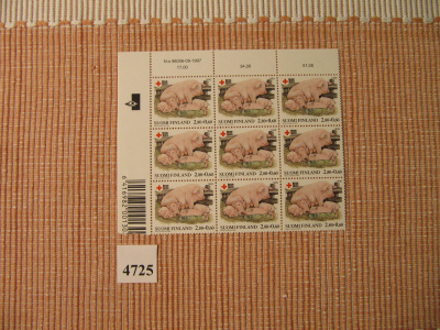 Postimerkkejä 9 kpl Punainen Risti.12.3.1998.