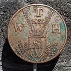 WTH - 1935. Pronssivärinen. Halkaisija - 20 mm. - pikkukuva 3