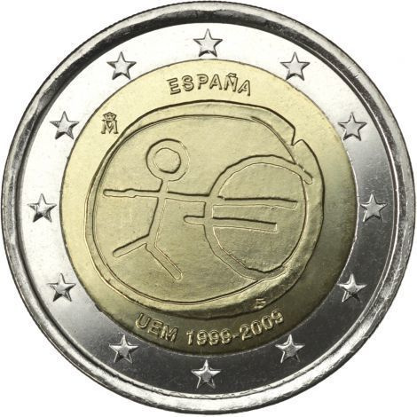 ESPANJAN ERIKOISEURO 2 EUROA 2009 (EMU - RAHALIITTO 100 V.) 