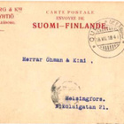 FIRMA.K OULU CARTE POSTALE ENVOYEE DE SUOMI FINLAND - pikkukuva 1