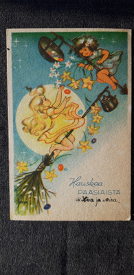 Inga Fagerholm, vanha pääsiäiskortti, UK Tampere