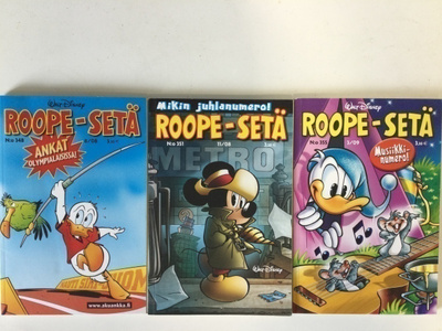ROOPE SETÄ - pokkareita.  3 KPL.  ei postikuluja!
