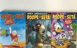 ROOPE SETÄ - pokkareita.  3 KPL.  hyväkuntoiset!