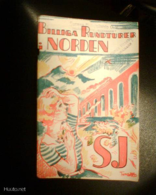 BILLIGA RUNDTURER I NORDEN ( 1 p.1934 Ruotsi ) Sis.pk:t