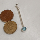 ISO Kotimainen Design Hopea riipus sinisellä kivillä KI 925 - pikkukuva 5