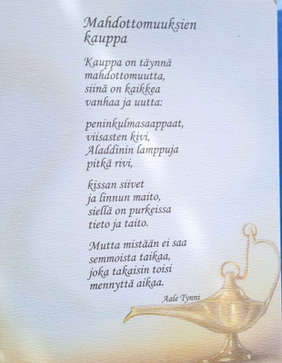 NO 1 - MAHDOTTOMUUKSIEN KAUPPA