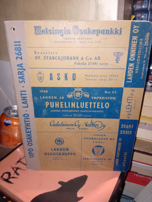 Lahden ja ympäristön puhelinluettelo 1958 ( SIS POSTIKULU )