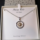 Ava Ro Sterling Silver Kompassi Kaulakoru - pikkukuva 1