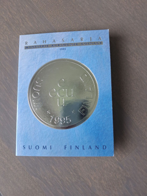 Suomi 1995 rahasarja BU 10p - 10mk sisältää rahakkeen ECU