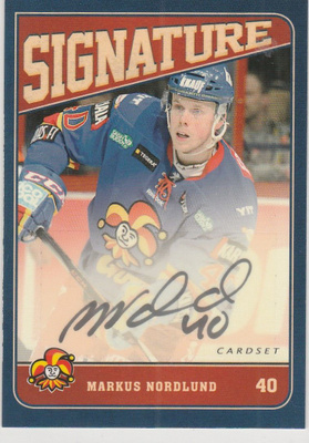 20013/14 Cardset Signature Markus Nordlund , Jokerit