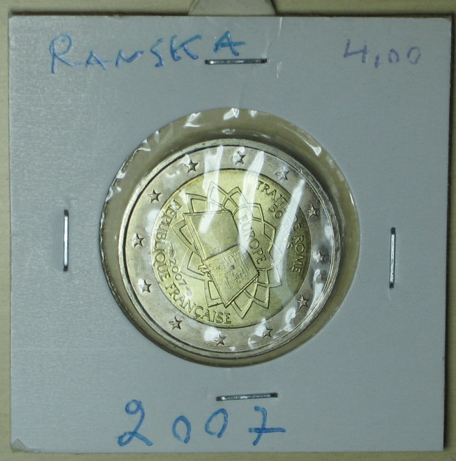 2007 Ranska 2€ rooman sopimus kulkematon
