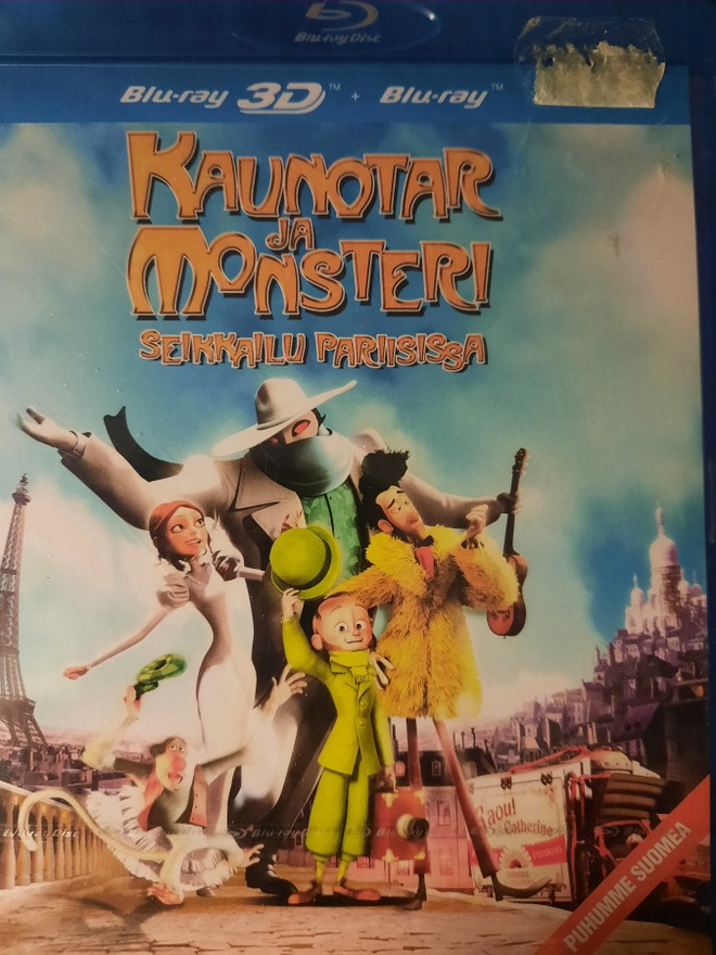 KAUNOTAR JA MONSTERI  BLU-RAY  UUSI