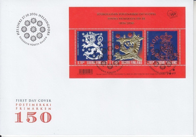 FDC  2006 Postimerkit 150 vuotta