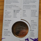 Suomi 5 € 2015 Urheilurahat - Taitoluistelu, Proof - pikkukuva 3