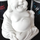 ILOINEN VALKOINEN BUDDHA KORISTE-ESINE - pikkukuva 1