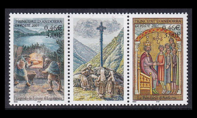 Andorra Fr 564-5ds ** Myytit ja legendat (2001)