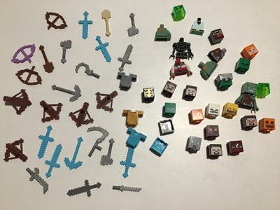 Lego Minecraft minifiguurien osat