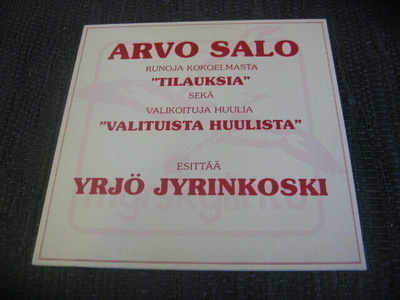 LP - Arvo Salo - pilkahduksia (esittää Yrjö Jyrinkoski)