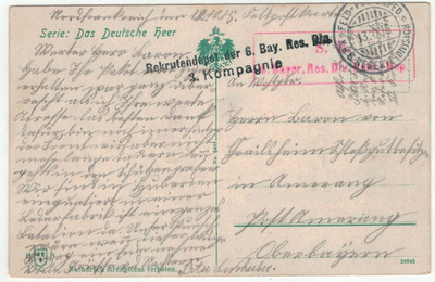 Saksa 1916 kp-postikortti