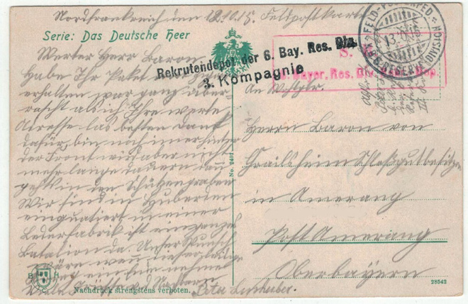 Saksa 1916 kp-postikortti