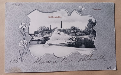 Tampere, Kotkankallio, ikkunakortti, talvikuva, p. 1902