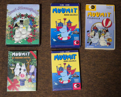 5kpl Muumit big box/small box pelejä