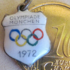 VANHA Merkki Riipus Olympia Saksa Munchen 1972 Hopeaa - pikkukuva 1