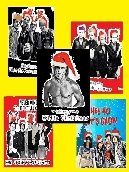 PUNK ROCK CHRISTMAS valokuvasetti 5kpl --- 9cm x 13cm