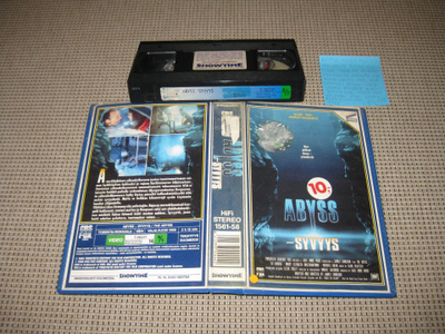 Abyss -Syvyys-VHS (Showtime, James Cameron, Ed Harris, 1989)