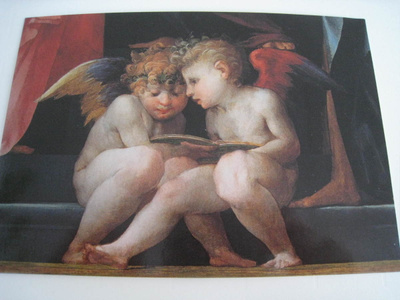 taidepostikortti Rosso Fiorentino enkeli kulkematon