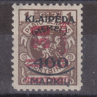 Saksa reich Memel 1923  Mi 232 pientä liimavikaa - pikkukuva 1
