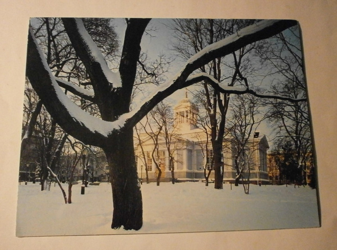Helsinki, Vanha kirkko, talvikuva, taittopk, käyt.