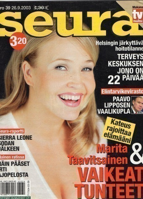 Seura n:o 39 2003 Marita Taavisainen. Turku. Merja Tynkkynen