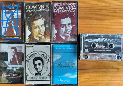 OLAVI VIRRAN MUSIIKKIA 6 kpl KASETTEJA