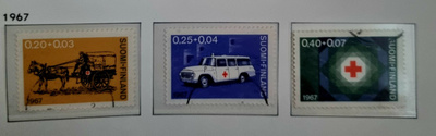 LaPe 630, 631, 632 - Punainen Risti 1967 - o
