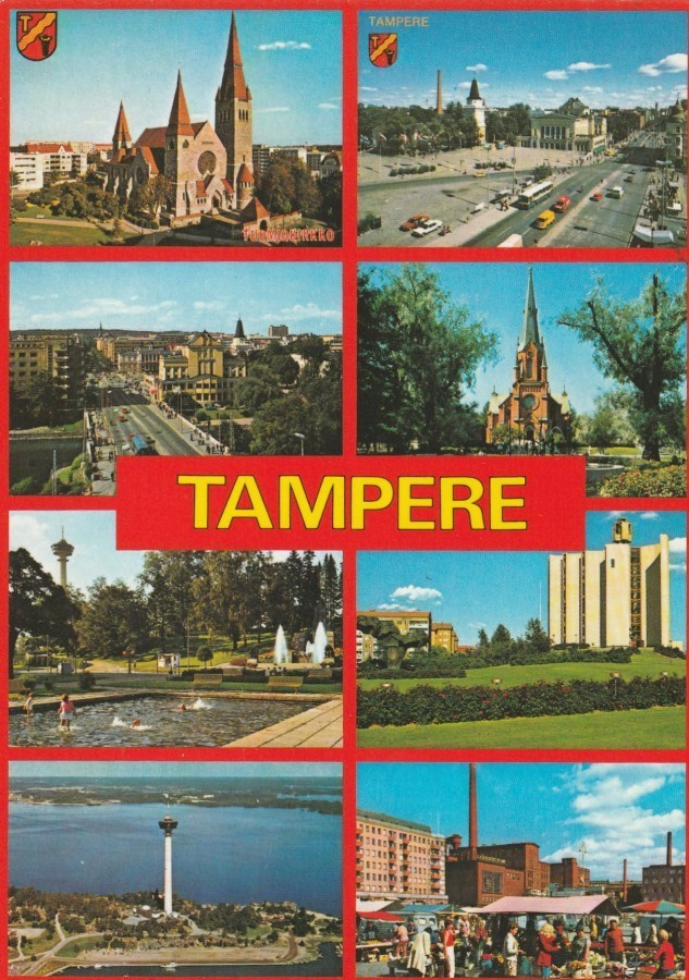 KIRKKOKORTTI - TAMPERE - VIISI KIRKKOA