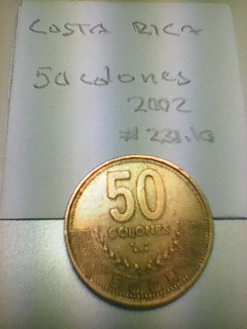 Costa Rica 50 colones 2002, km#231.1a