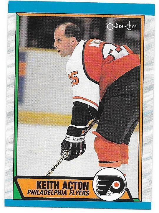 1989-90 OPC #254 Keith Acton Philadelphia Flyers