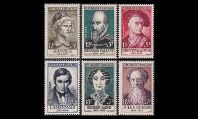 Ranska 1136-41 ** Punainen Risti merkkihenk. (1957)