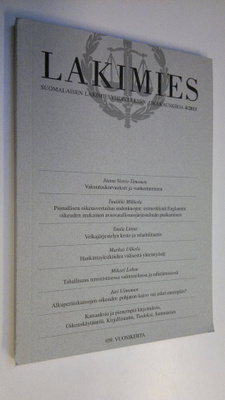 Lakimies 4/2011 : Suomalaisen lakimiesyhdistyksen aikakau...