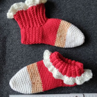 Alina´s Handmade virkatut tossut Jouluiset - pikkukuva 1