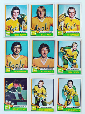 74-75 Opc - California Golden Seals 13kpl
