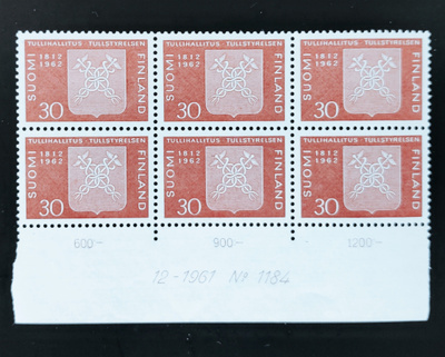 1962 Tullihallitus numerokuusilo **