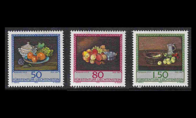 Liechtenstein 990-2 ** Maalauksia Benjamin Steck (1990)